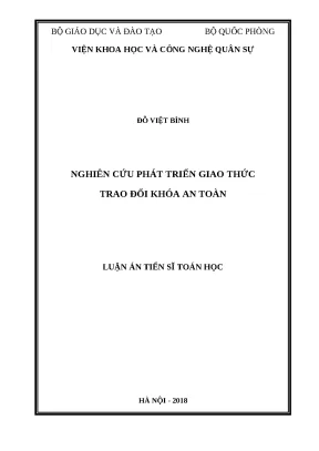 Luận án tiến sĩ toán học nghiên cứu phát triển giao thức trao đổi khóa an toàn