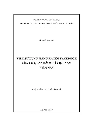 Luận văn thạc sĩ ussh việc sử dụng mạng xã hội facebook của cơ quan báo chí việt nam hiện nay