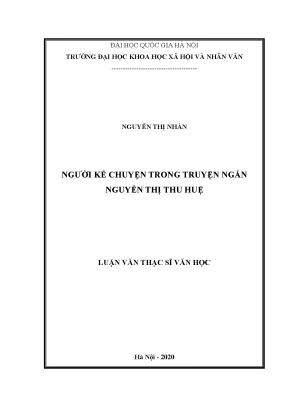 Luận văn thạc sĩ ussh người kể chuyện trong truyện ngắn nguyễn thị thu huệ