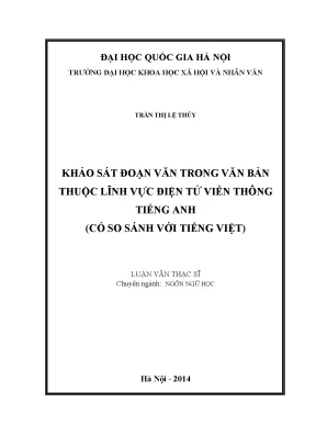 Luận văn thạc sĩ ussh khảo sát đoạn văn trong văn bản thuộc lĩnh vực điện tử viễn thông tiếng anh có so sánh với tiếng việt 60 22 01001