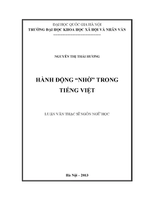 Luận văn thạc sĩ ussh hành động nhờtrong tiếng việt 60 22 01