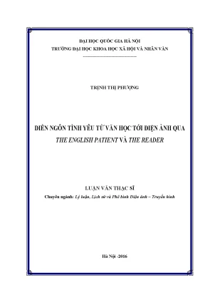 Luận văn thạc sĩ ussh diễn ngôn tình yêu từ văn học tới điện ảnh qua the english patient và the reader
