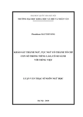 Luận văn thạc sĩ ussh khảo sát thành ngữ tục ngữ có thành tố chỉ con số trong tiếng lào có so sánh với tiếng việt luận văn ths ngôn ngữ và văn hóa nước ngoài 602202