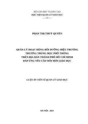 Luận án tiến sĩ file word quản lý hoạt động bồi dưỡng hiệu trưởng trường trung học phổ thông trên địa bàn thành phố hồ chí minh đáp ứng yêu cầu đổi mới giáo dục