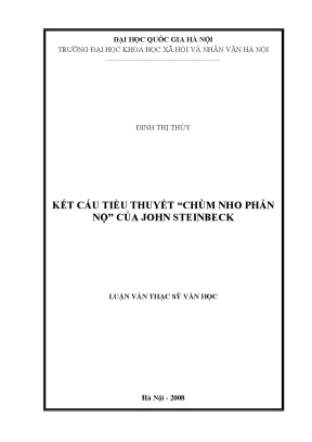 Luận văn thạc sĩ ussh kết cấu tiểu thuyết chùm nho phẫn nộcủa john steinbeck