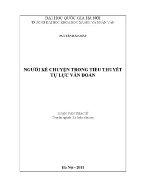 Luận văn thạc sĩ ussh người kể chuyện trong tiểu thuyết tự lực văn đoàn