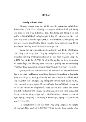 Luận văn thạc sĩ ussh nâng cao ý thức chính trị cho đội ngũ công nhân tỉnh yên bái trong thời kỳ đổi mới hiện nay