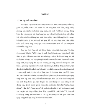 Luận văn thạc sĩ thẩm quyền điều tra hình sự của hải quan việt nam