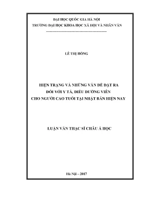 Luận văn thạc sĩ ussh hiện trạng và những vấn đề đặt ra đối với y tá điều dưỡng viên cho người cao tuổi tại nhật bản hiện nay