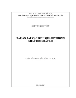 Luận văn thạc sĩ ussh dấu ấn tập cận bình qua hệ thống nhất đới nhất lộ