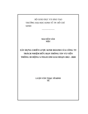 Luận văn thạc sĩ file word xây dựng chiến lược kinh doanh của công ty tnhh thông tin và viễn thông di động stelecom giai đoạn 2012 đến năm 2020