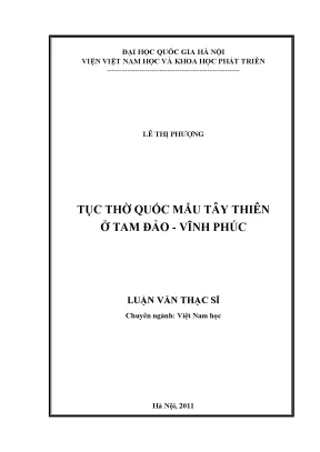 Luận văn thạc sĩ ussh workship quoc mau tay thien in tam dao district vinhphuc province