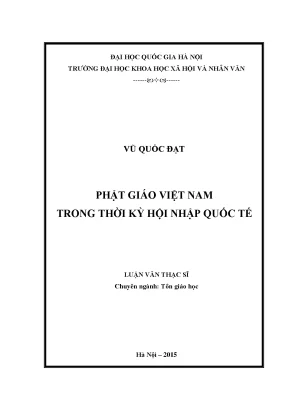 Luận văn thạc sĩ ussh phật giáo việt nam trong thời kỳ hội nhập quốc tế