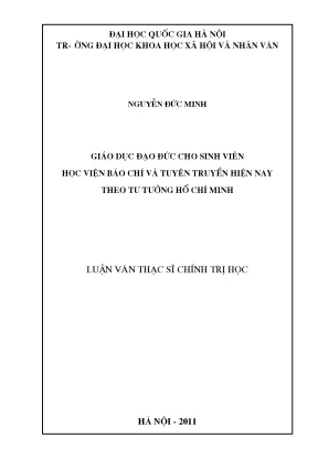 Luận văn thạc sĩ ussh giáo dục đạo đức cho sinh viên học viện báo chí và tuyên truyền hiện nay theo tư tưởng hồ chí minh
