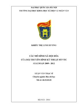 Luận văn thạc sĩ ussh các mô hình xã hội hóa của đài truyền hình kỹ thuật số vtc giai đoạn 2009 2012
