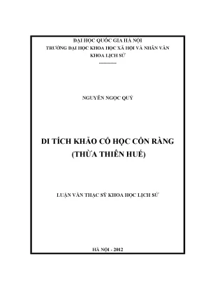 Luận văn thạc sĩ ussh di tích khảo cổ học cồn ràng thừa thiên huế luận văn ths lịch sử 60 22 60