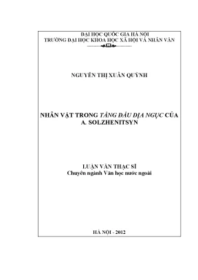 Luận văn thạc sĩ ussh nhân vật trong tầng đầu địa ngục của a solzhenitsyn