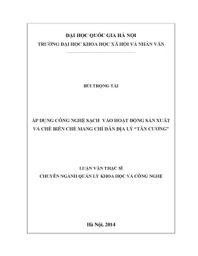 Luận văn thạc sĩ ussh áp dụng công nghệ sạch vào hoạt động sản xuất chế biến chè mang chỉ dẫn địa lý tân cương