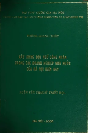 Luận văn thạc sĩ ussh xây dựng đội ngũ công nhân trong các doanh nghiệp nhà nước của hà nội hiện nay