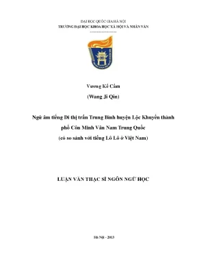 Luận văn thạc sĩ ussh ngữ âm tiếng di thị trấn trung bình huyện lộc khuyến thành phố côn minh vân nam trung quốc có so sánh với tiếng lô lô ở việt nam 60 22 01