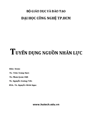 Giáo trình tuyển dụng nguồn nhân lực