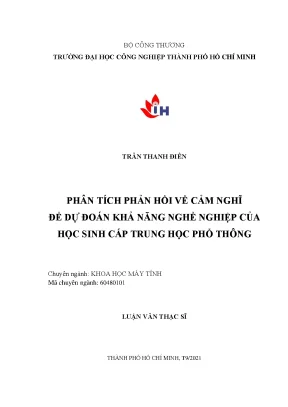 Phân tích phản hồi về cảm nghĩ để dự đoán khả năng nghề nghiệp của học sinh cấp trung học phổ thông