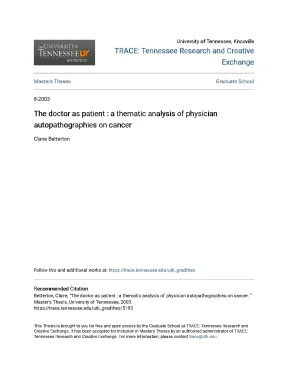 The doctor as patient a thematic analysis of physician autopath