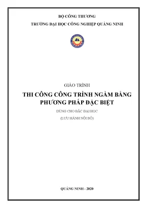 Giáo trình thi công công trình ngầm bằng phương pháp đặc biệt