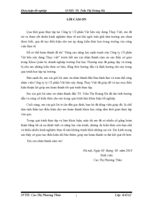 Luận văn tmu nâng cao năng lực cạnh tranh của công ty cổ phần vật liệu xây dựng thụy việt