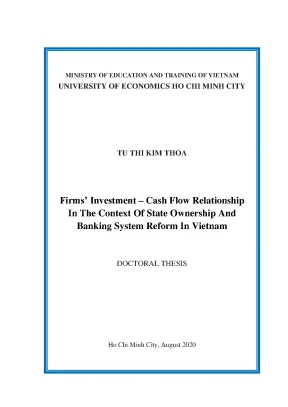 Luận văn thạc sĩ firms investment cash flow relationship in the context of state ownership and banking system reform in vietnam
