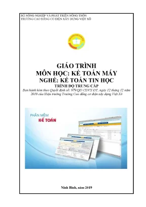 Giáo trình kế toán máy nghề kế toán tin học trung cấp trường cao đẳng cơ điện xây dựng việt xô