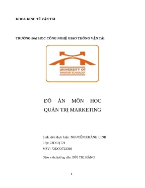 Đồ án môn học quản trị marketing tập đoàn loréal và sản phẩm kem chống nắng loréal uv defeder