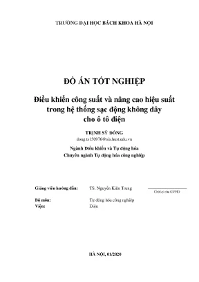 Đồ án tốt nghiệp điều khiển công suất và nâng cao hiệu suất trong hệ thống sạc động không dây cho ô tô điện