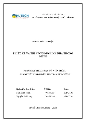 Đồ án tốt nghiệp thiết kế và thi công mô hình nhà thông minh
