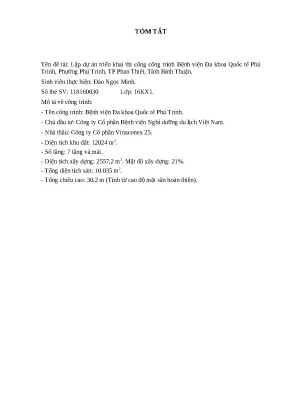 Thuyết minh đồ án tốt nghiệp kinh tế xây dựng theo tt092019